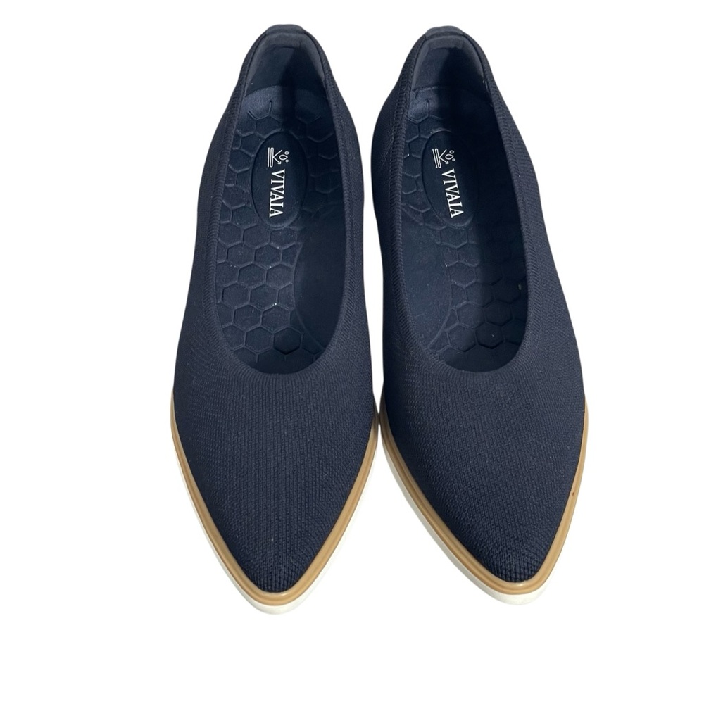 Vivaia Navy Pointed Toe Woven Women’s Classic Flat Comfort Shoes EU 42 US 10.5